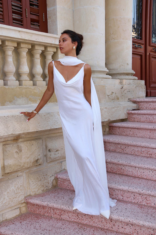 Farfalla Neck Scarf White